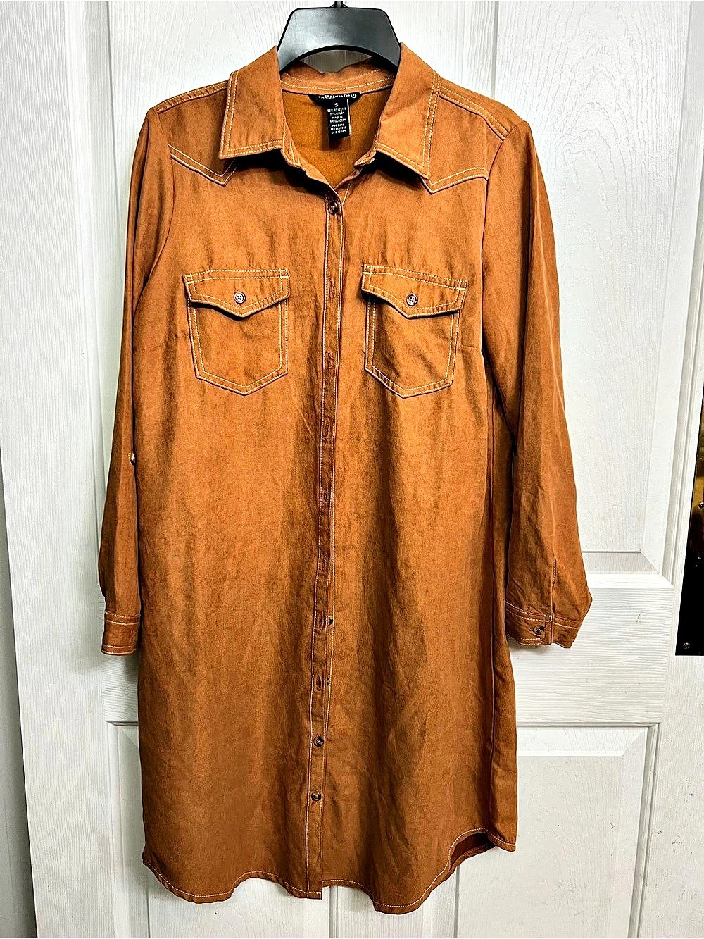Millennium Brown Shirt Dress Size Small Like New